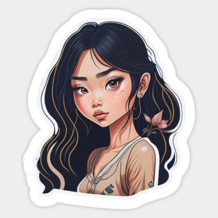 adorable lovely cute girl Sticker